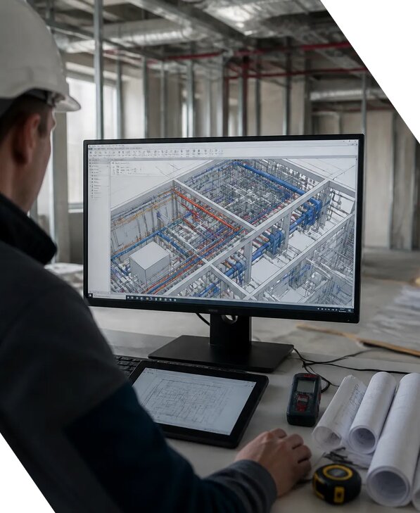 Создание BIM модели инженерных сетей для объектов в Благовещенске